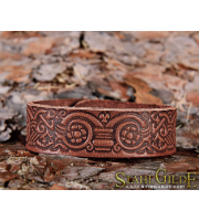  Leather Bracelet Cuff Wristband  Celtic Knotwork  Vikings Nordic Talisman Amulet  Carving Leather 